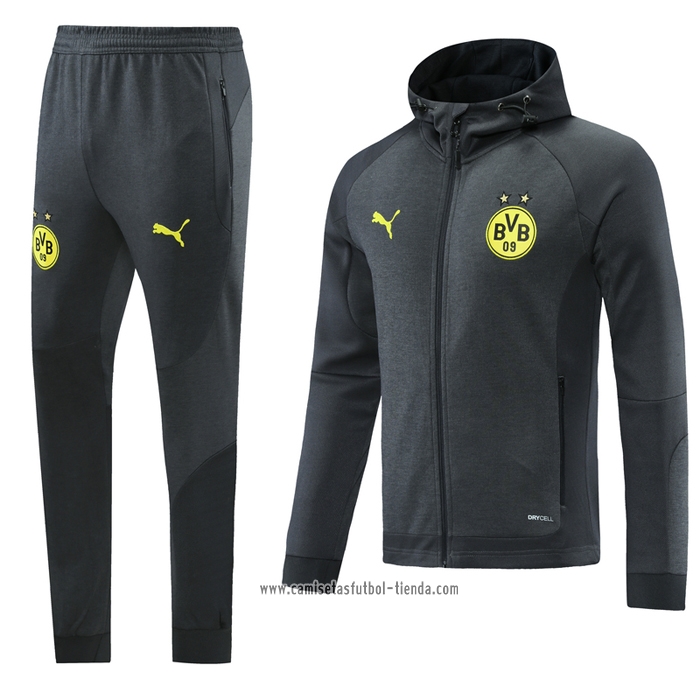Chandal con Capucha del Borussia Dortmund 2021 2022 Gris